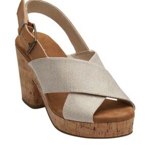 New Toms Ibiza Sandals Multi Pearlized Metallic Size 10